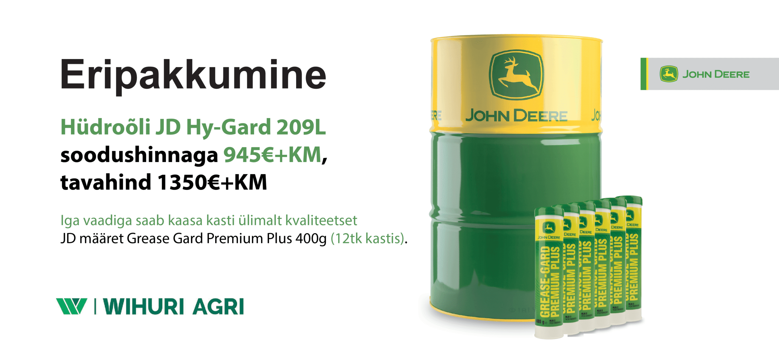 John Deere-i HyGard hüdroõli sooduspakkumine